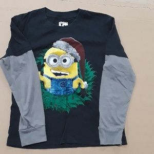 Despicable Me Mi lions Santa Boys L/S Shirt